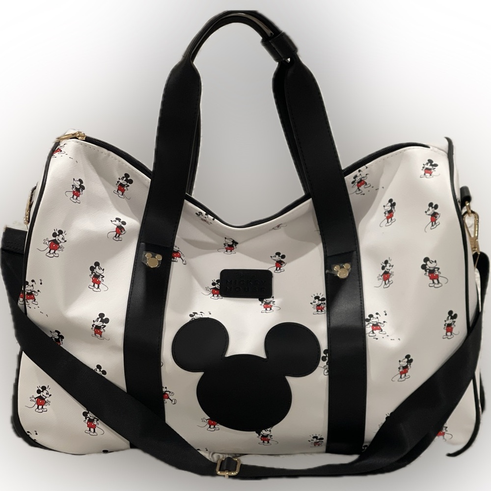 Disney Mickey Mouse White and Black Travel Bag